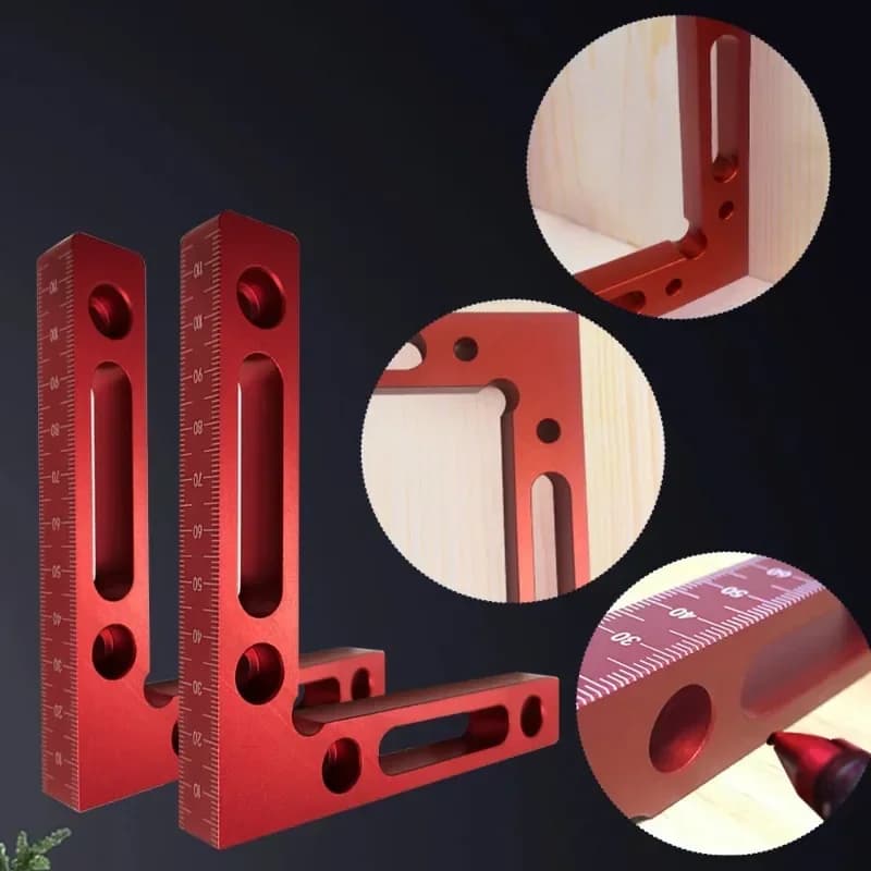 2-pack alumiininen 90 asteen asemointikulmapuristin