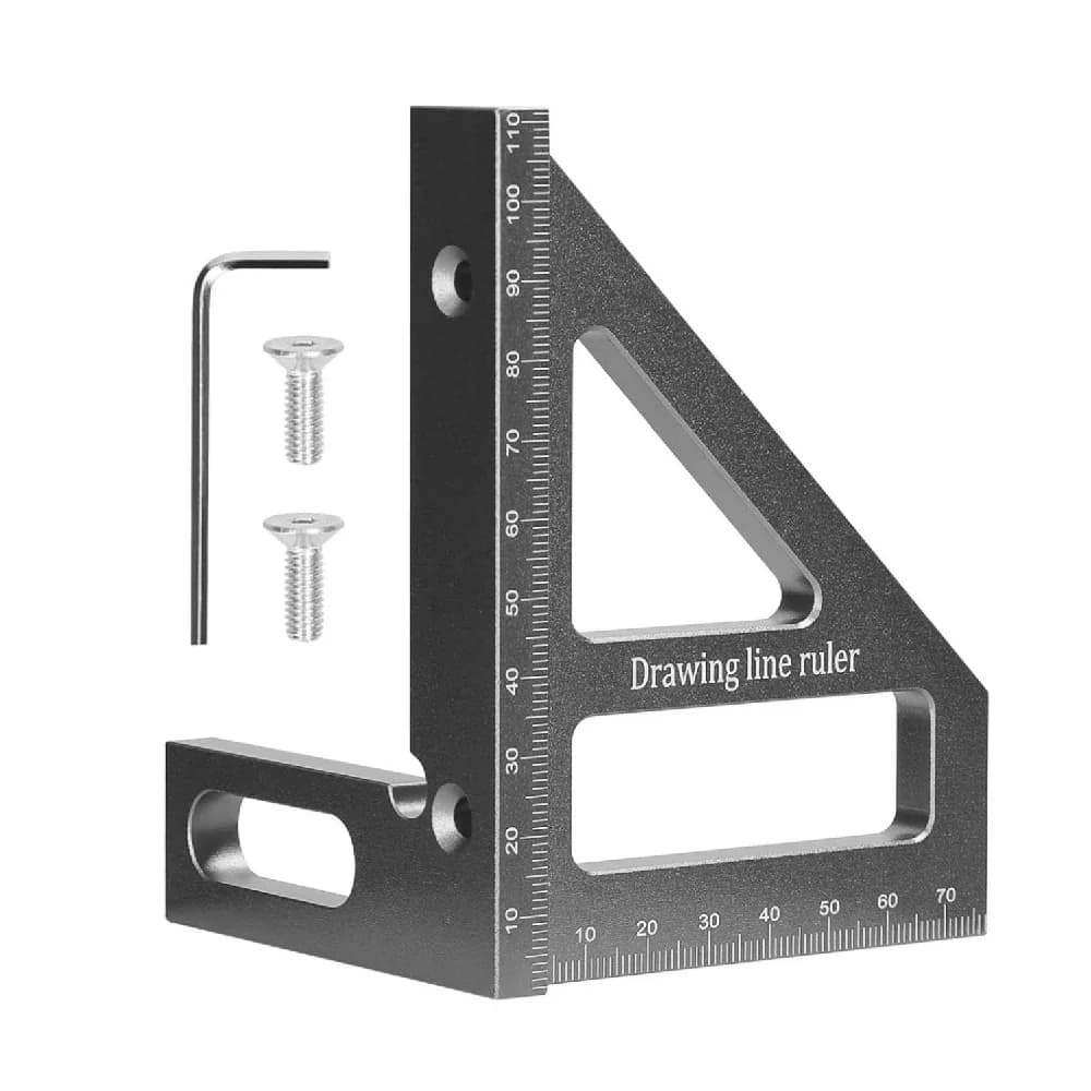3D monikulmainen alumiininen miter-kolmioviivain