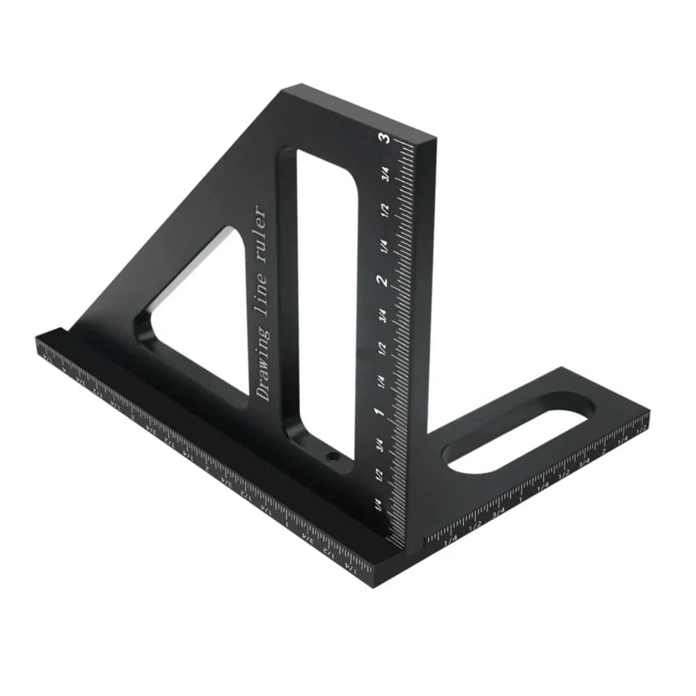 3D monikulmainen alumiininen miterkolmioviivain ja kulmamittari