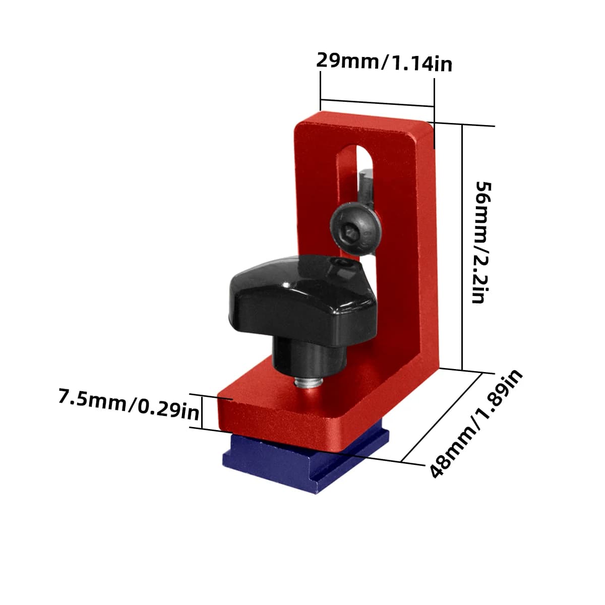 2-pack kiinteät T-uran miter-track-pysäyttimet 30-tyyppiselle uralle